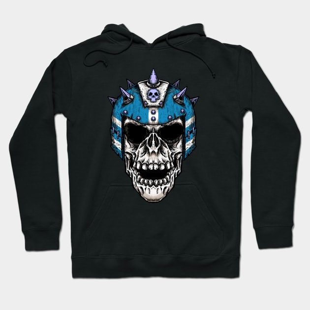 Fantasy Football Skeleton Blue 1 Hoodie by Spevna